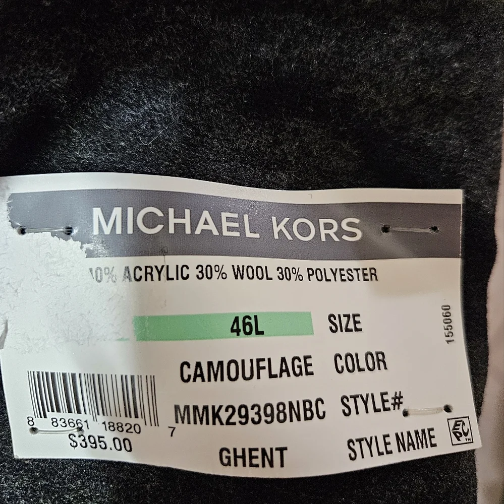 Michael Kors Men's Ghent Slim Fit Topcoat Coat 46L Winter Gentleman WOOL Jacket - Picture 8 of 8